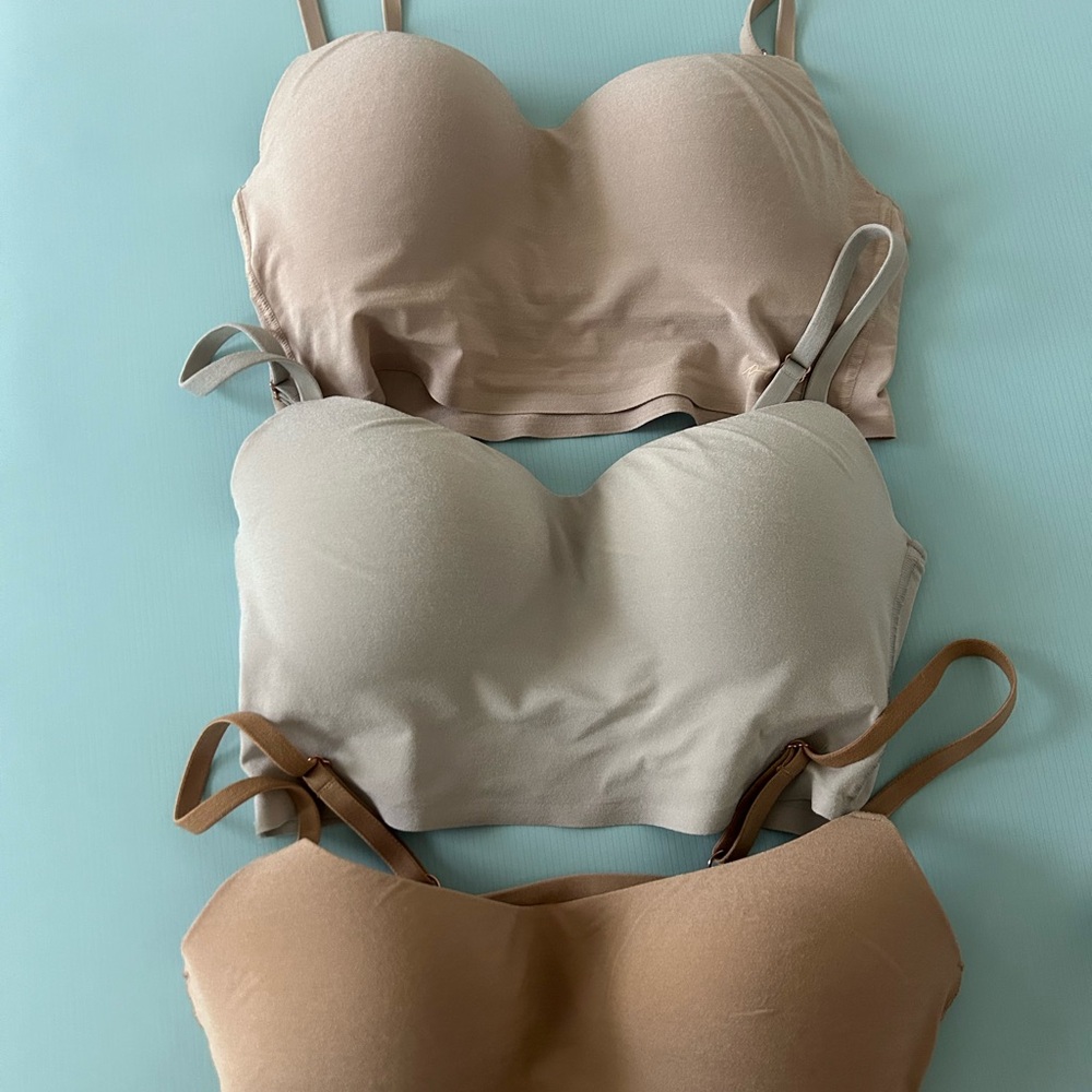 Seamless Women's Bra Set - Tan, Cream, Brown